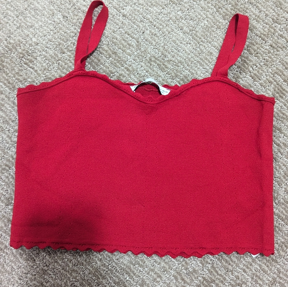 Red Zara top in S